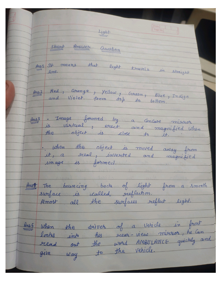 Light Class 7th | PDF
