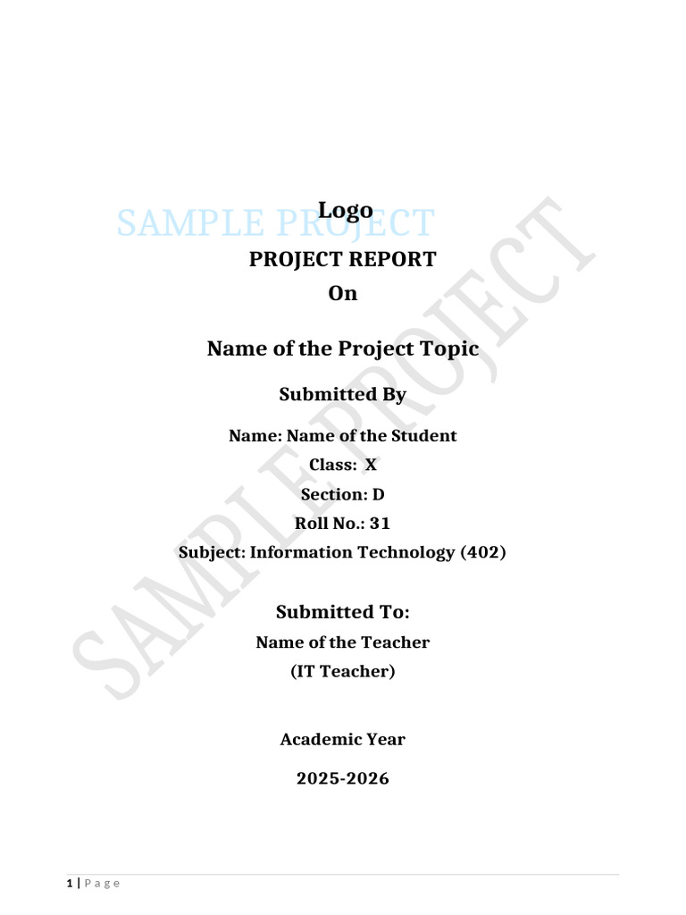 10th IT 402 Refrence Project File 2025 2026 | PDF | Databases ...