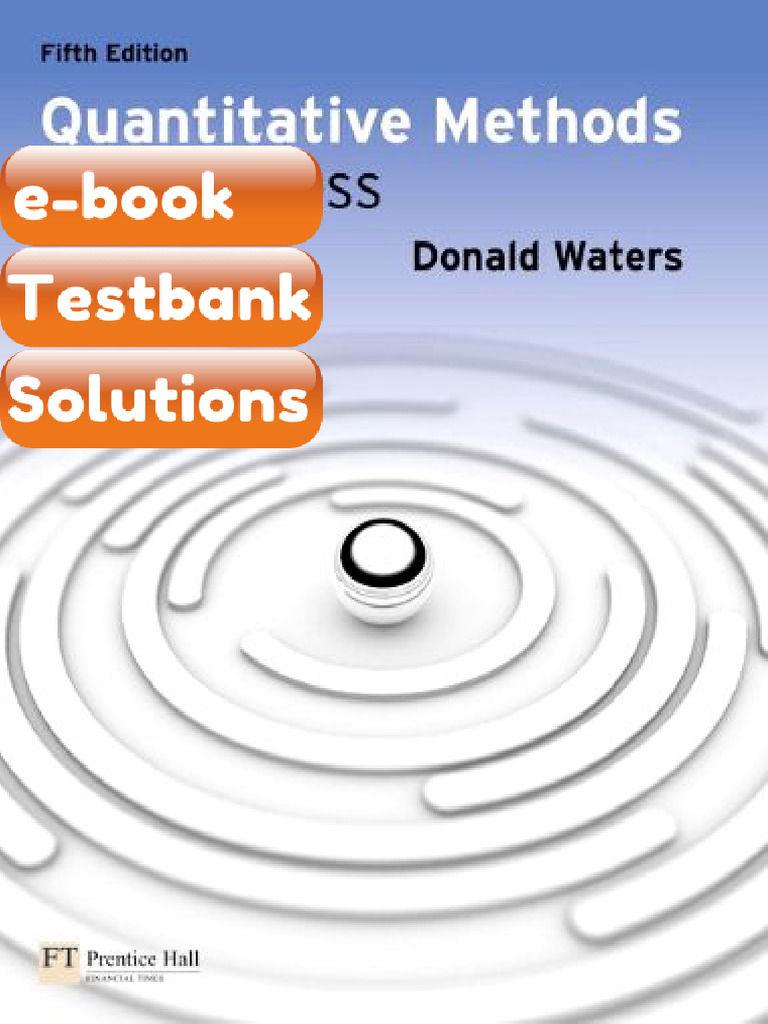 Testbank - Quantitative Methods For Business 5th Edition | PDF ...
