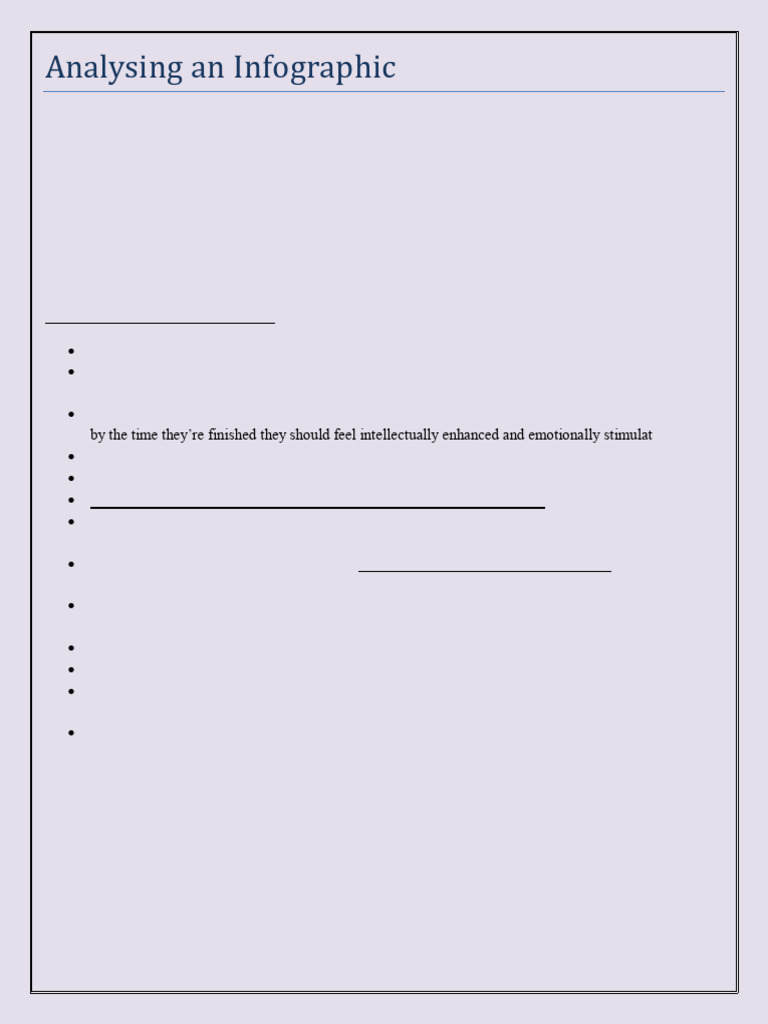 On Analysing An Infographic | PDF | Infographics | Cognition