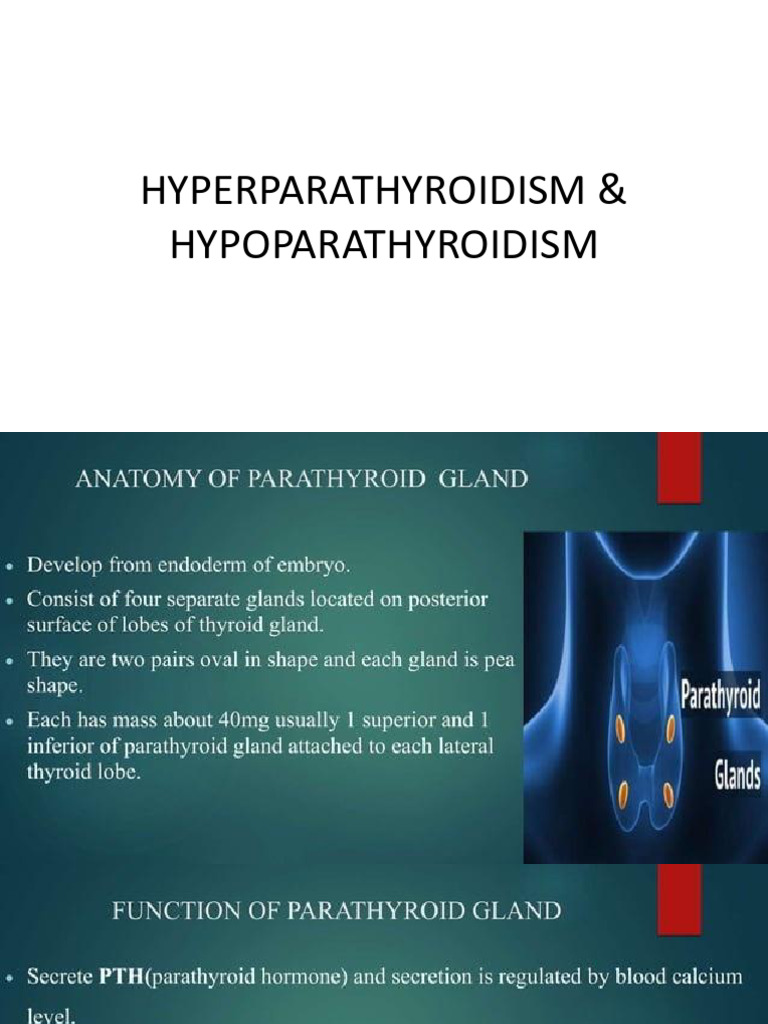 Hyperparathyroidism Amp Hypoparathyroidism | PDF