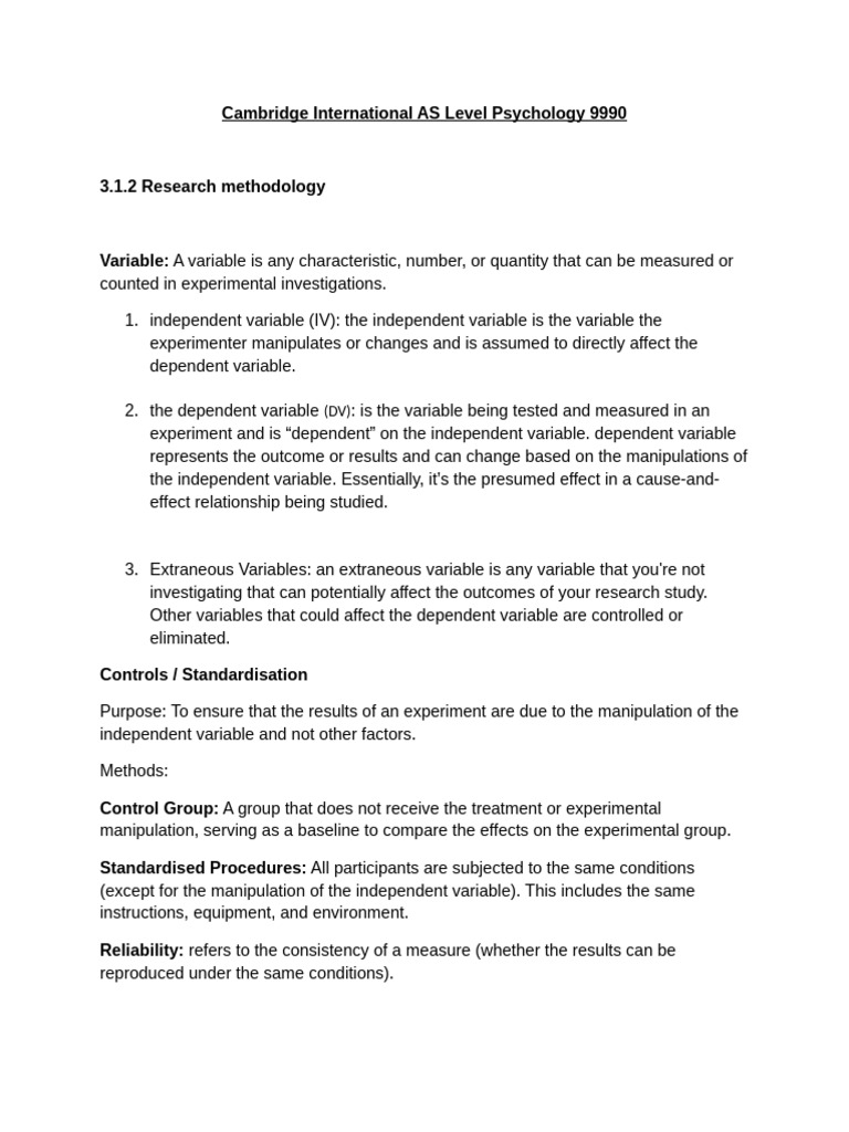 As Level Psy | PDF