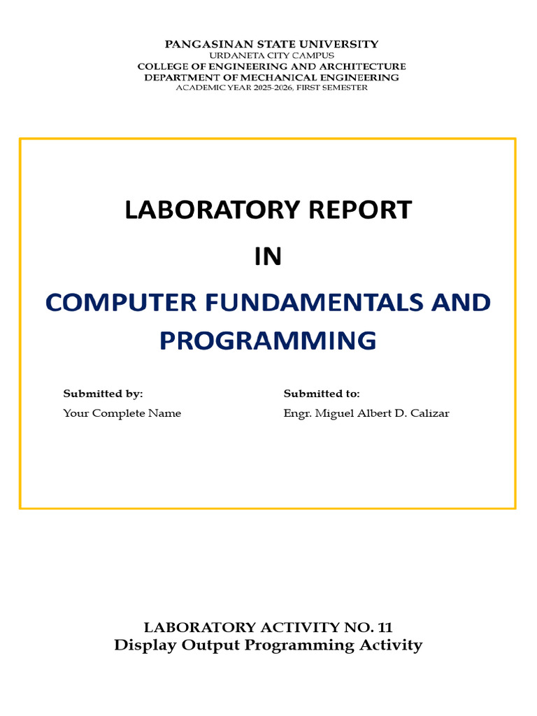 Laboratory-Report-11. Marcha, Harold C | PDF | Computer Programming | C++