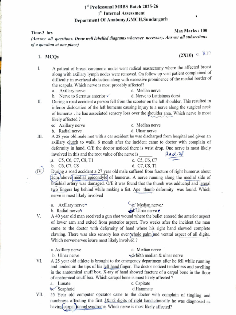 1st Internal 2025 Batch | PDF