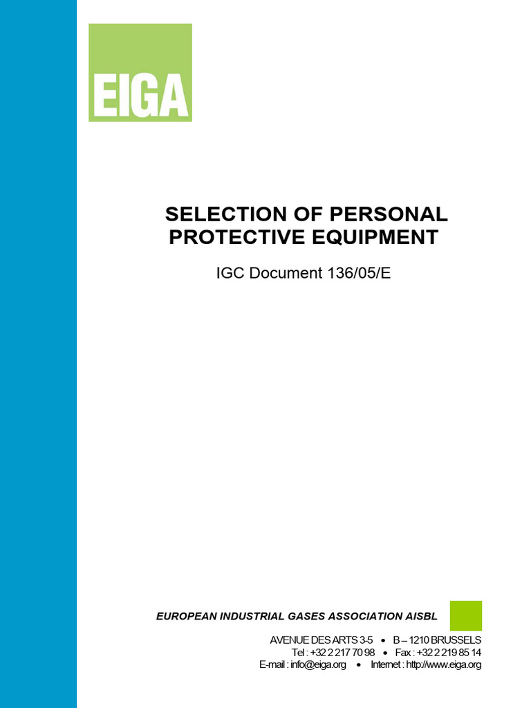 Selection of Ppe | PDF | Personal Protective Equipment | Occupational ...