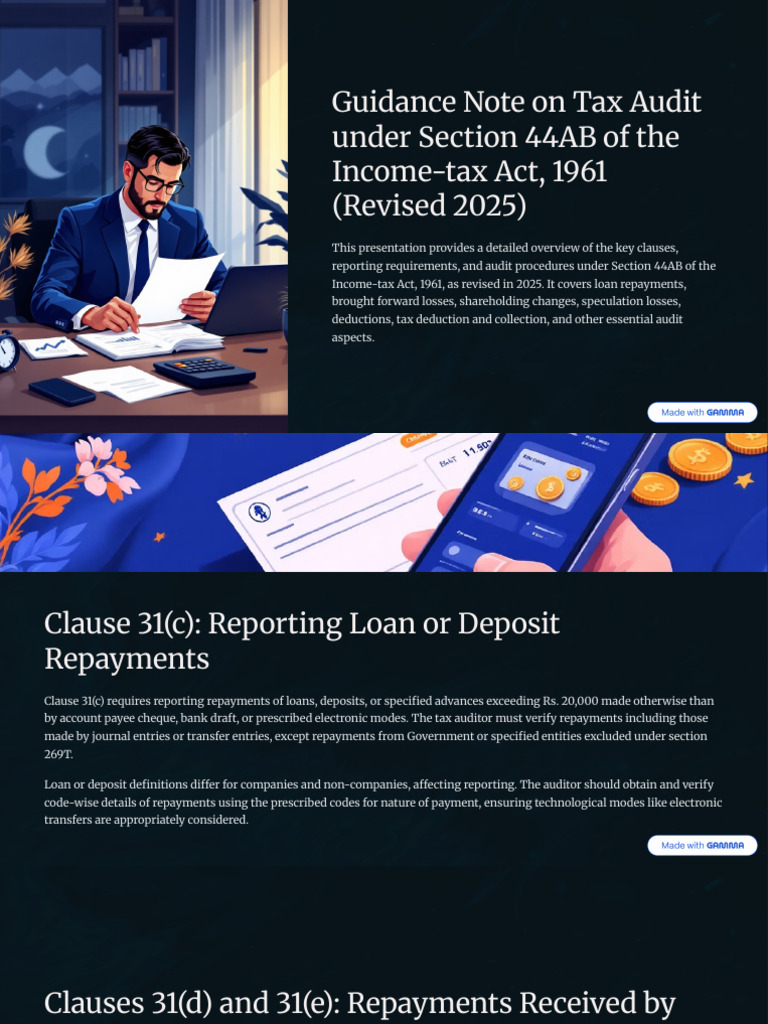 Guidance Note On Tax Audit Under Section 44AB of The Income Tax Act ...