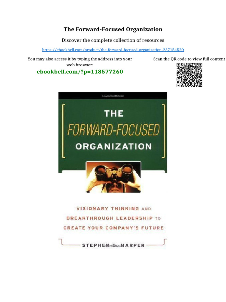 The Forward-Focused Organization Full | PDF | Holocene | Cold War