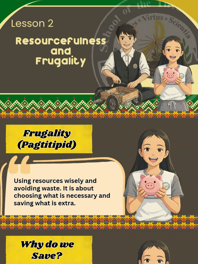 GMRC G4 Lesson 2 Resourcefulness and Frugality | PDF