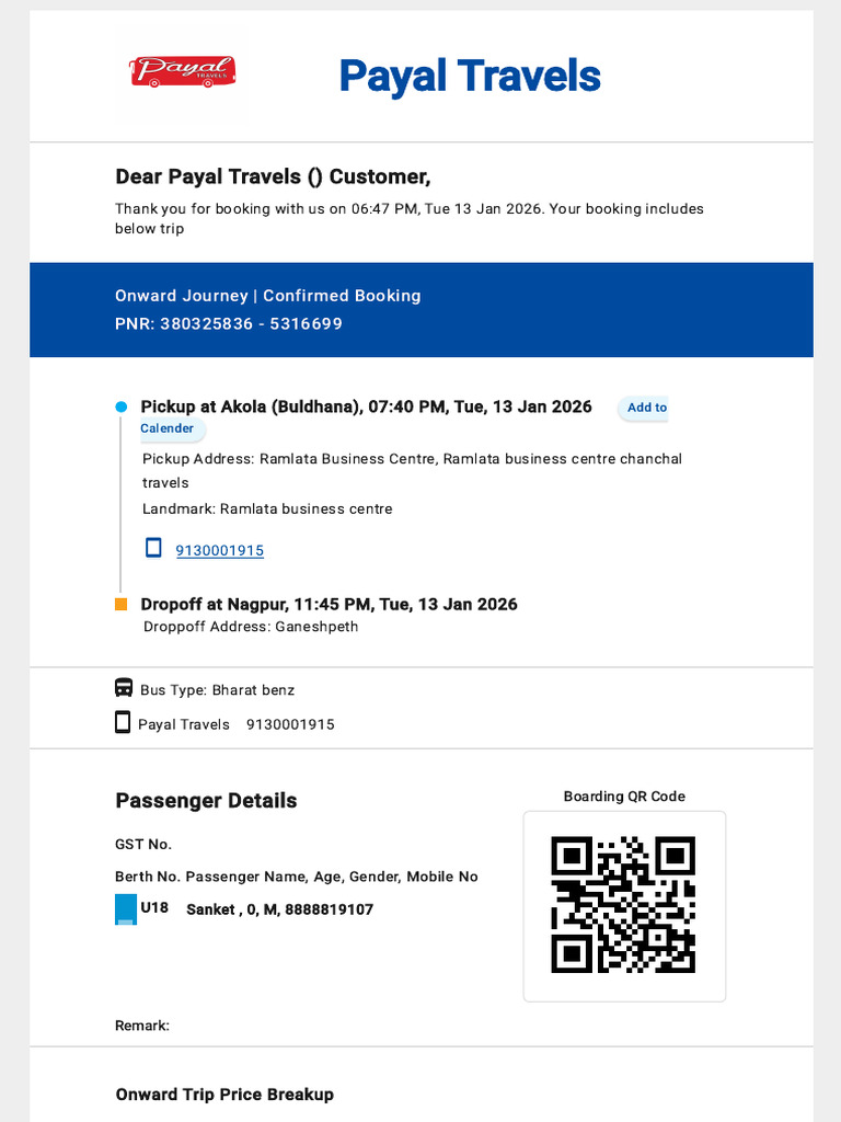 BookingInvoice BI 380325836 | PDF | Baggage