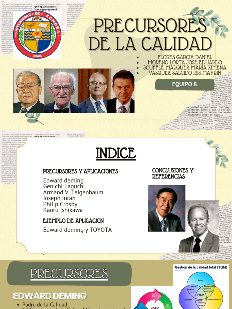 Precursores - Precursores - de La Calidad - de La Calidad | PDF