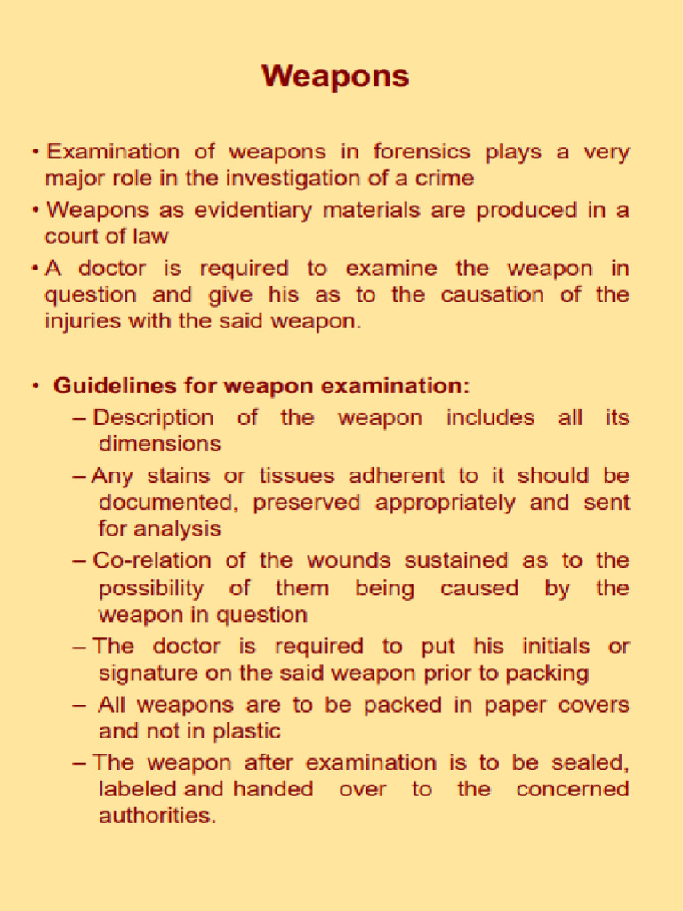 Weapon Examination - Reporting | PDF | Gun Barrel | Firearms