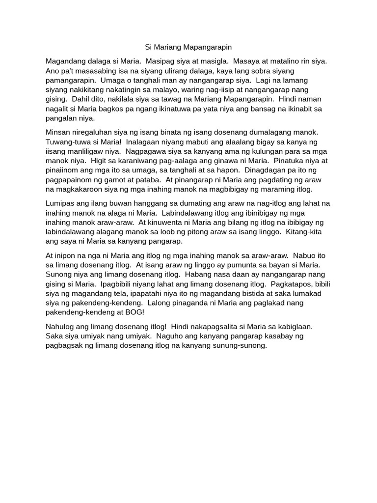 Si Mariang Mapangarapin | PDF