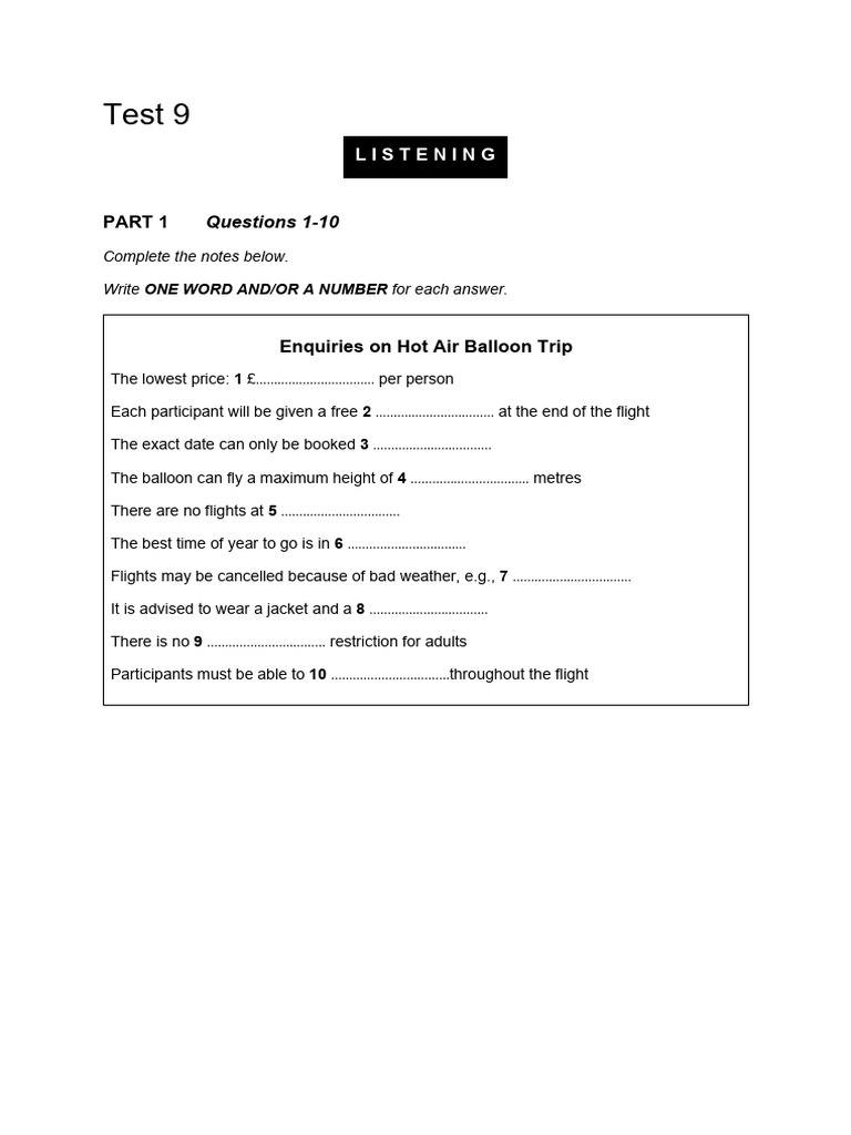 Bản Sao Của Print TEST 9 VOL 5 | PDF
