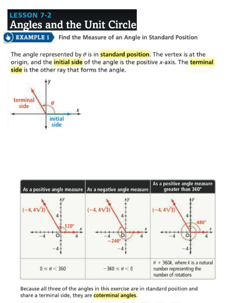 7-2 Unit Circle | PDF