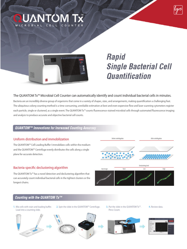QUANTOM TX™ Microbial Cell Counter - Flyer | PDF | Staining | Flow ...
