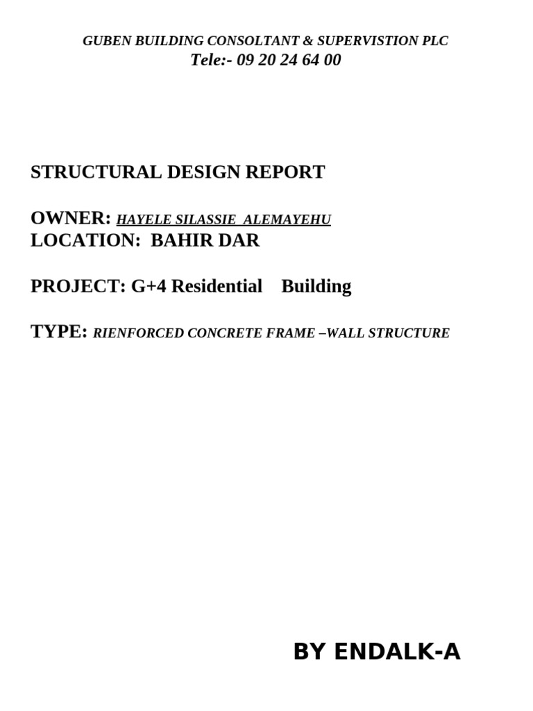 Structural Analysis and Design Rport G+3+T | PDF | Bending | Beam ...