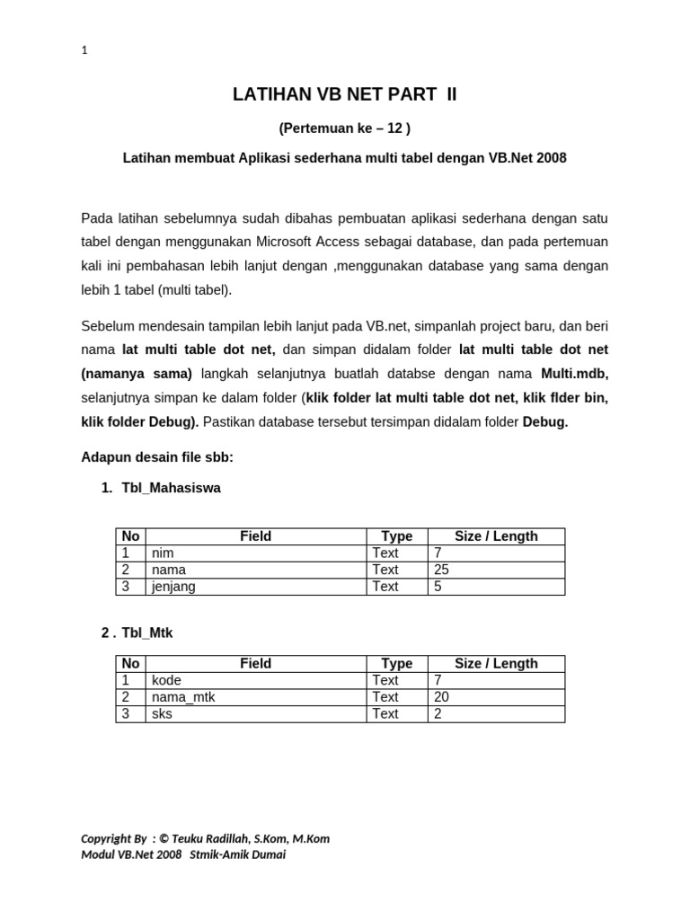 Modul VB - Net Part II | PDF | Software | Data
