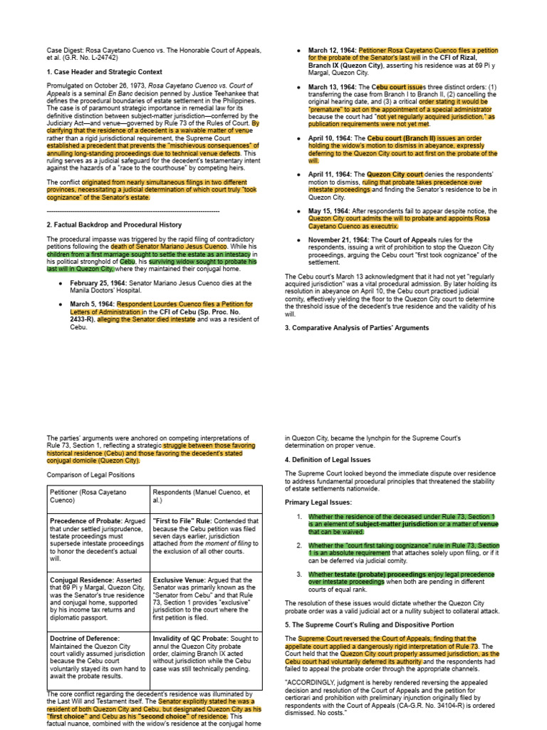 SpecPro Cases | PDF | Probate | Appeal