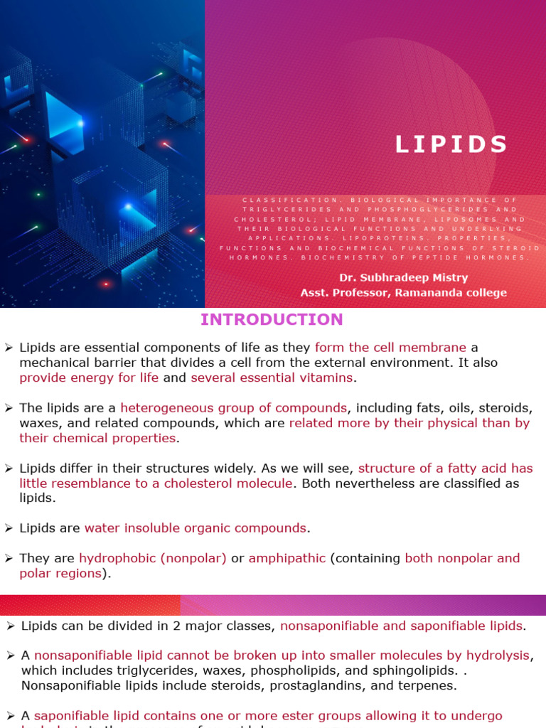 Lipids | PDF | Triglyceride | Fatty Acid