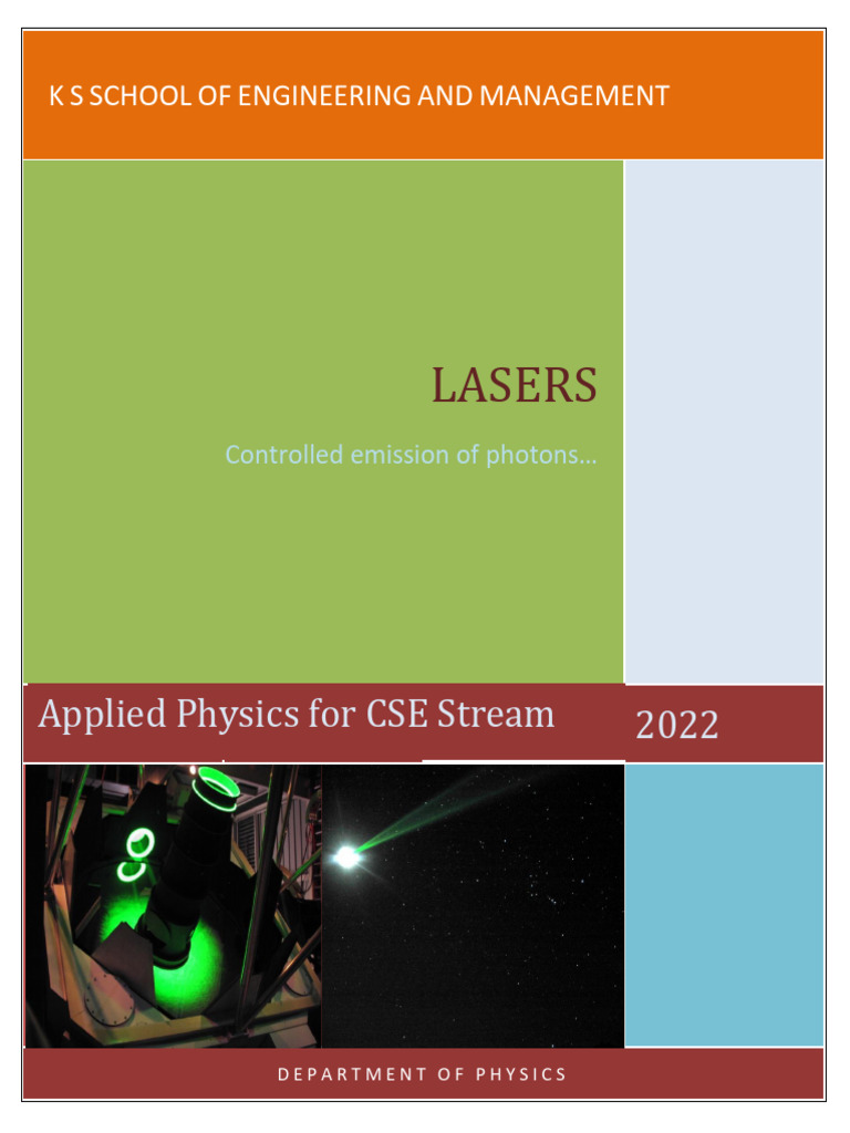 Applied Physics Complete Notes | PDF | Laser | Emission Spectrum