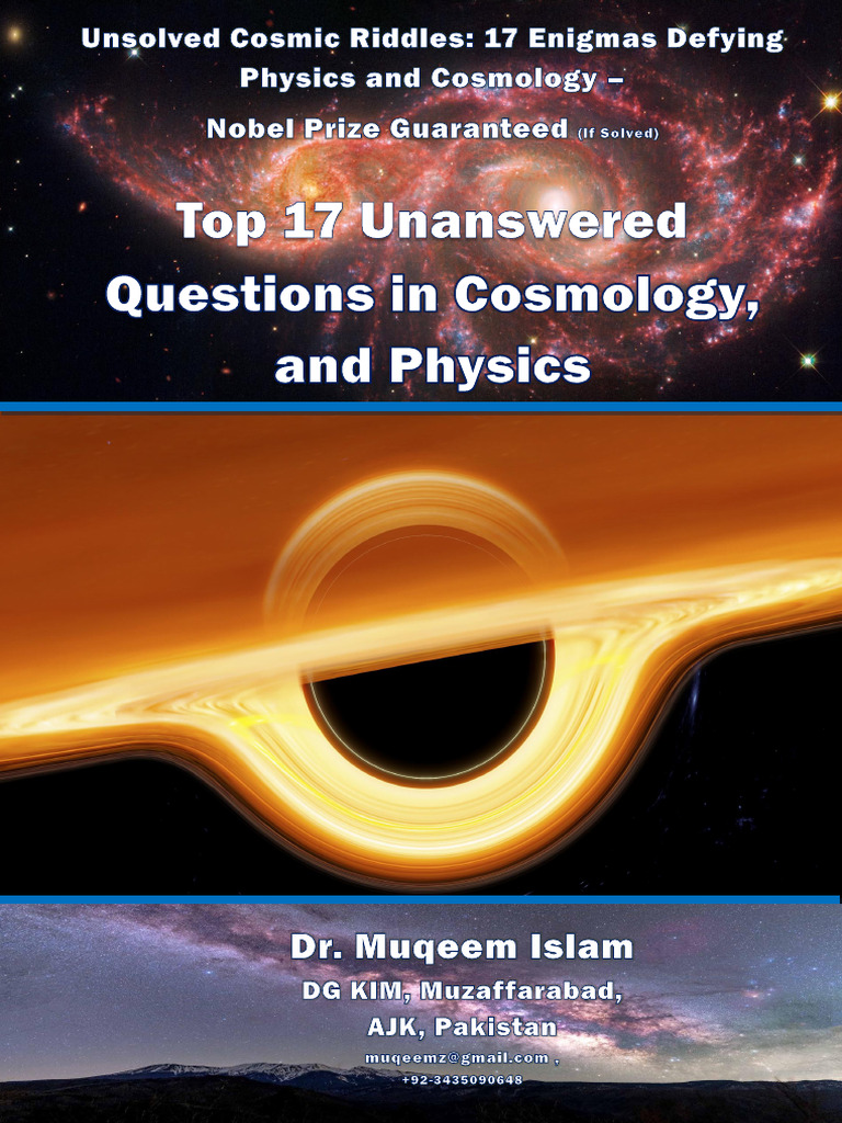17 Unawnsred Question Physics Cosmology DR Muqeem 260210 201100 | PDF ...