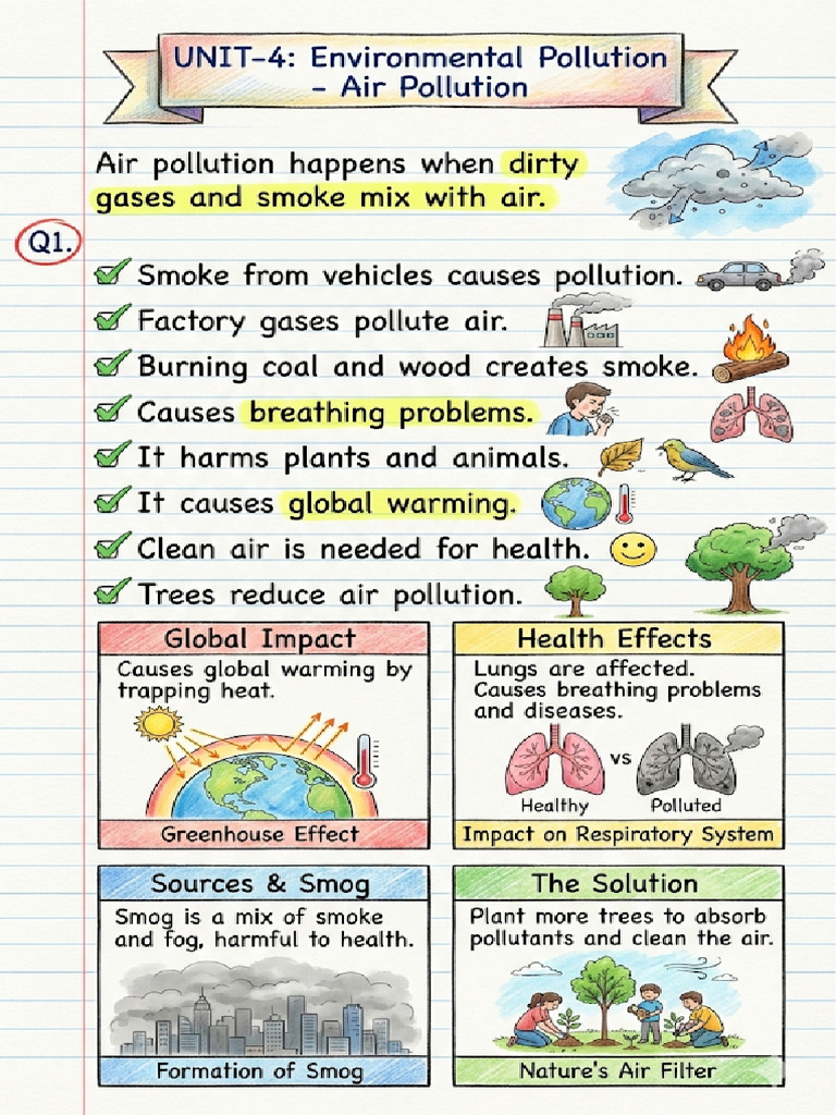 Unit-4 Environmental Pollution Notes | PDF