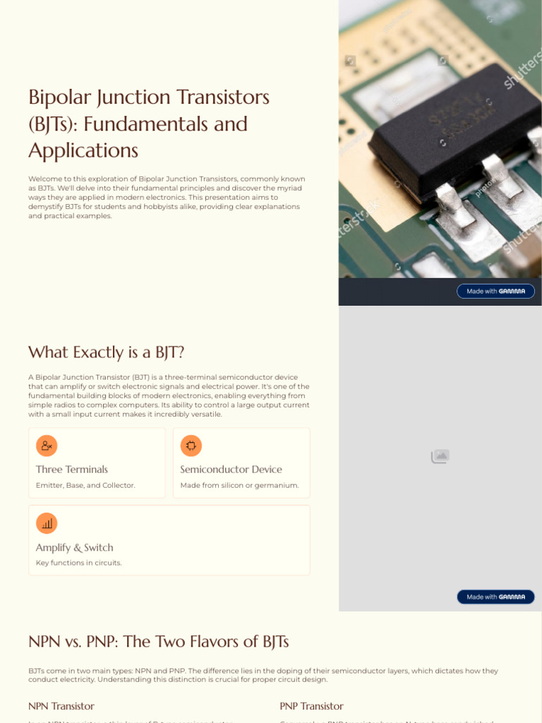 Bipolar Junction Transistors BJTs Fundamentals and Applications | PDF ...