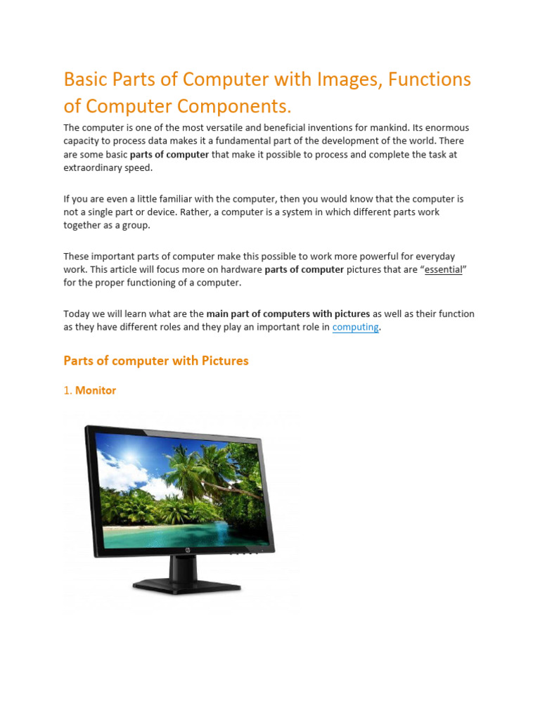 Lesson 2 Types of Computer Hardware | PDF | Computer Data Storage ...
