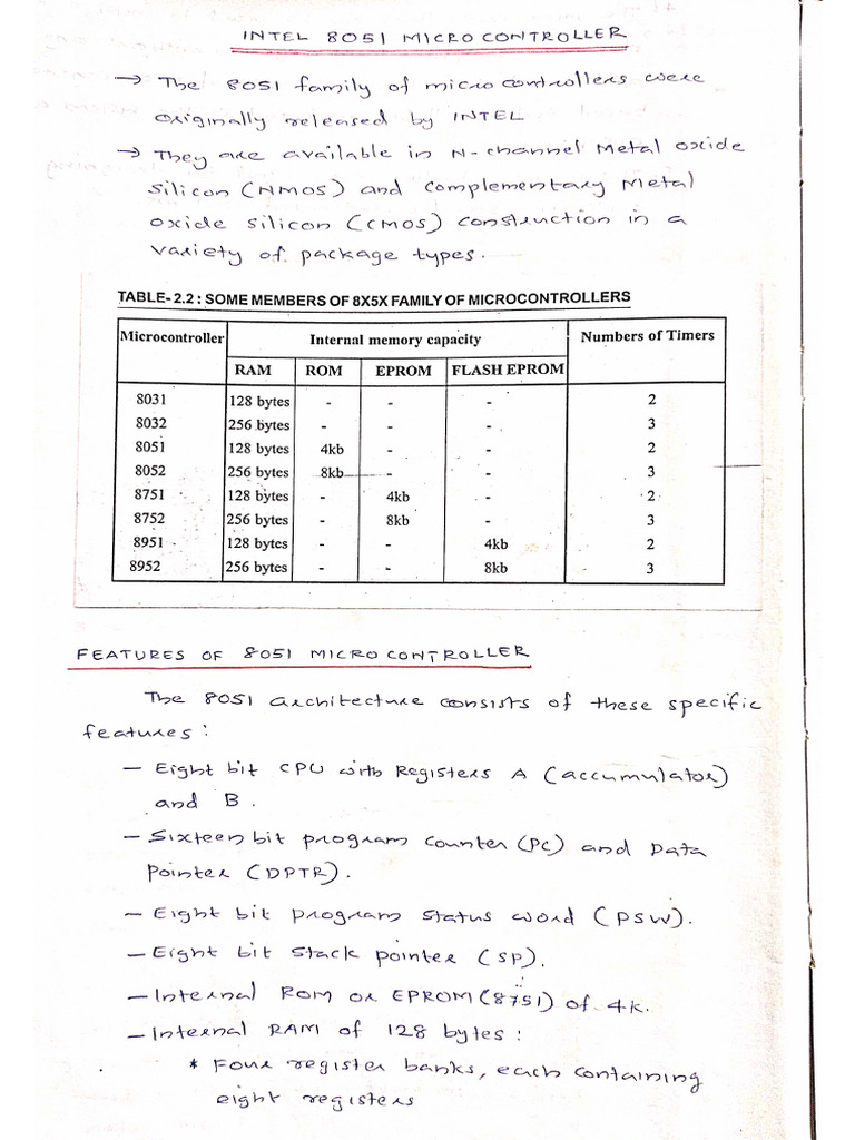 8051 MC Notes-2 | PDF