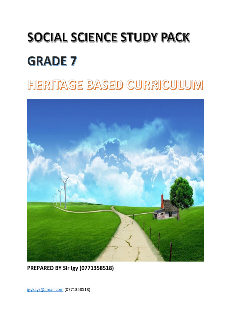 Grade 7 Social Science Study Pack-Sir Igy (0771358518) | PDF | Food ...