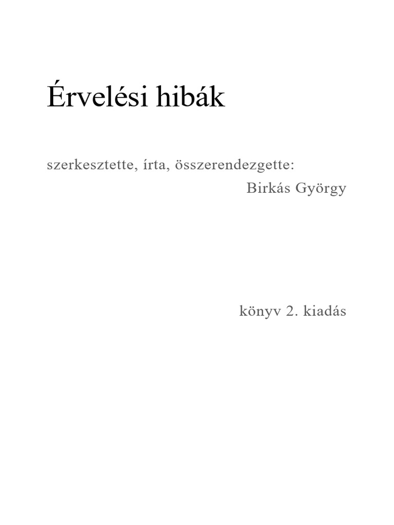 1.2érvelési Hibák | PDF