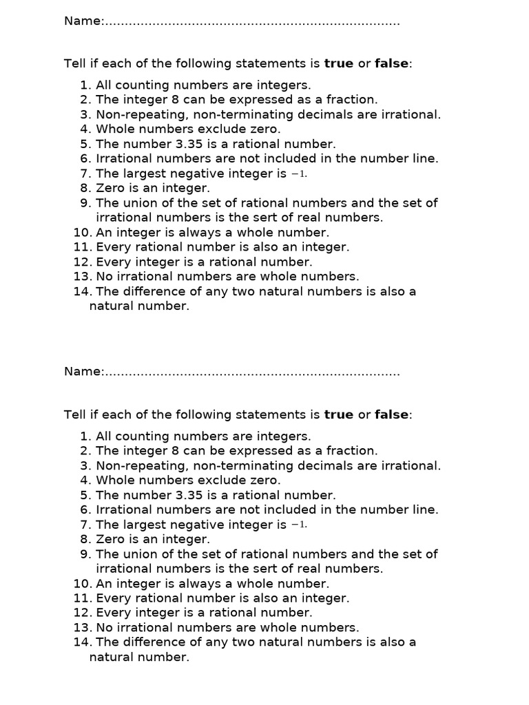 Subsets of The Set of Real Numbers | PDF