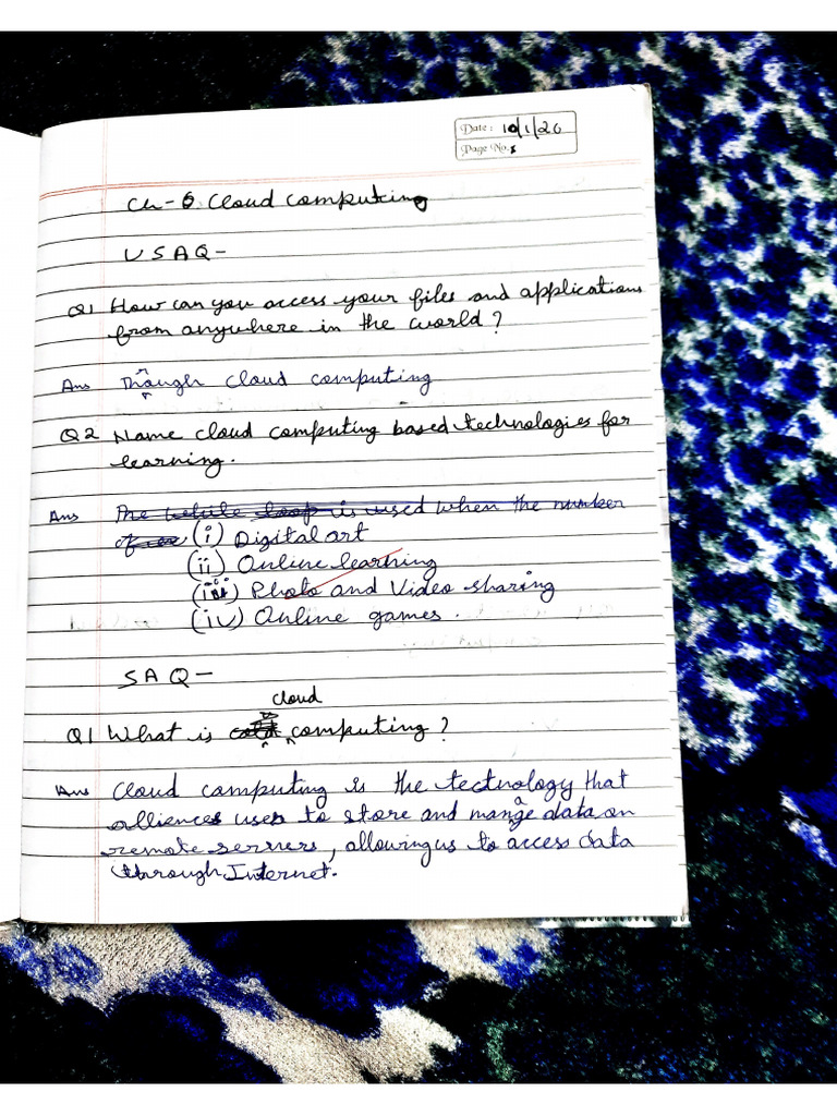 Notes for Cloud Computing Class 8 | PDF