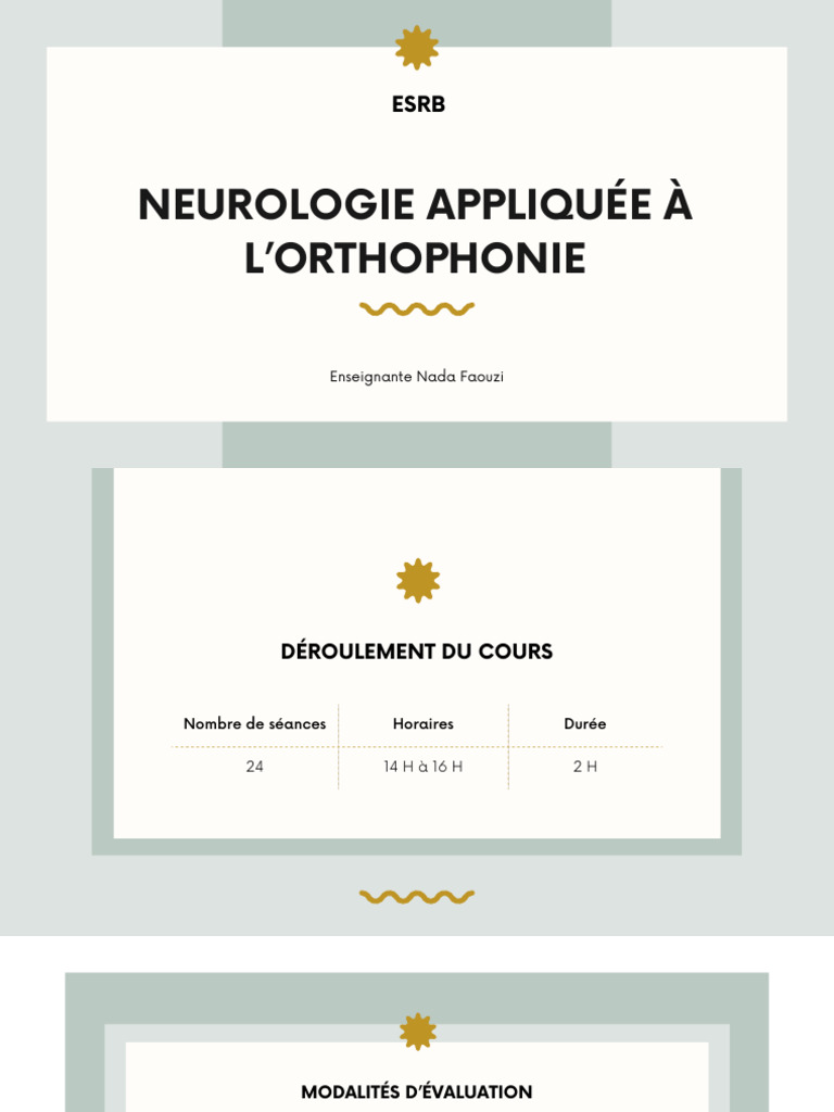 Parties 1 Et 2 - Neurologie Appliquée À L'orthophonie | PDF ...
