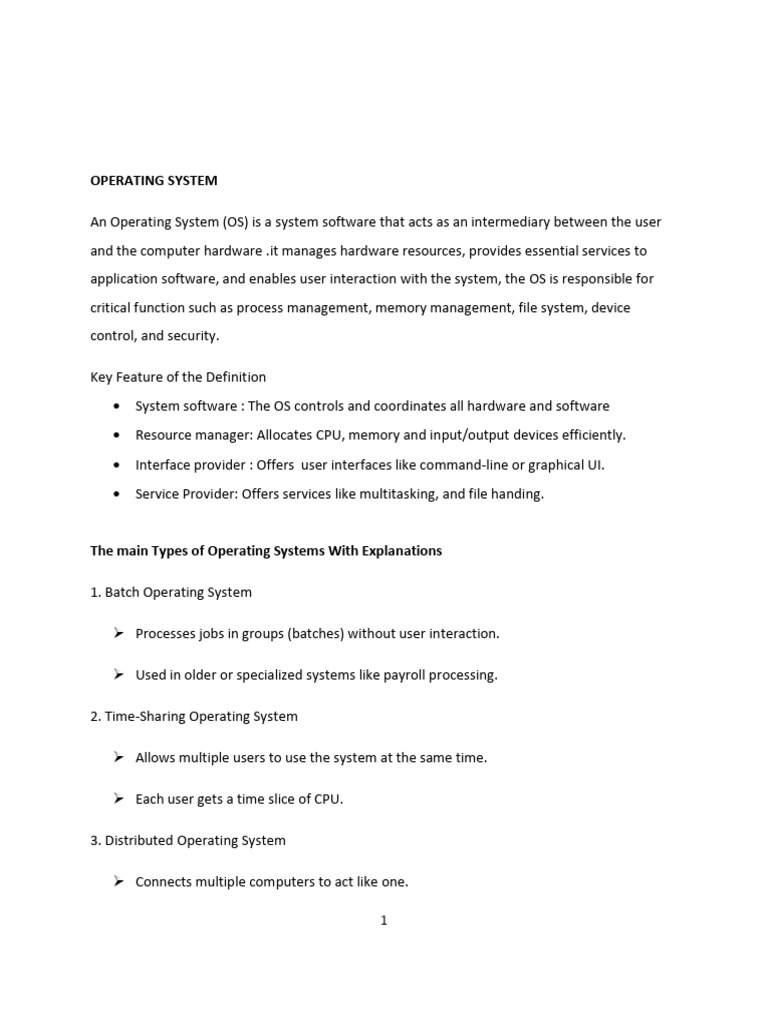 Operating System 1 - 054343 | PDF | Operating System | Process (Computing)