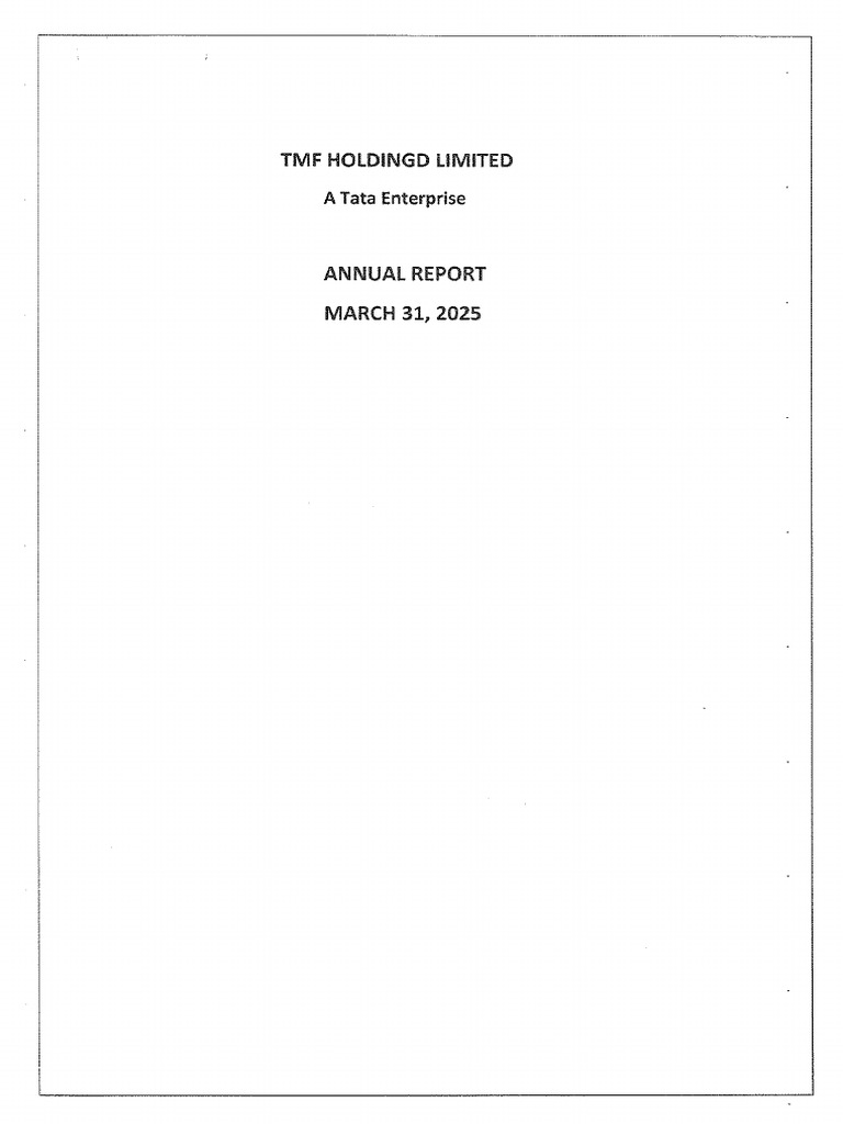 TMFHL Annual Report 2025 | PDF