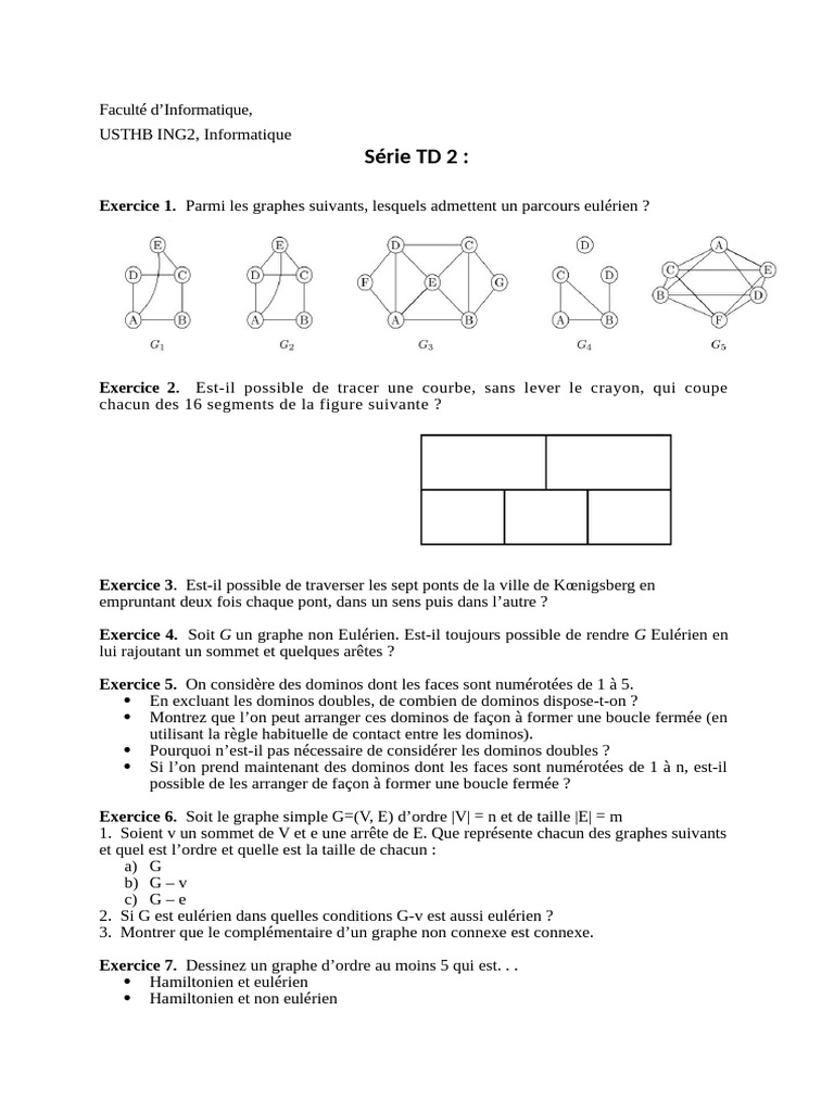 Série TD 2 - FRA 2 | PDF