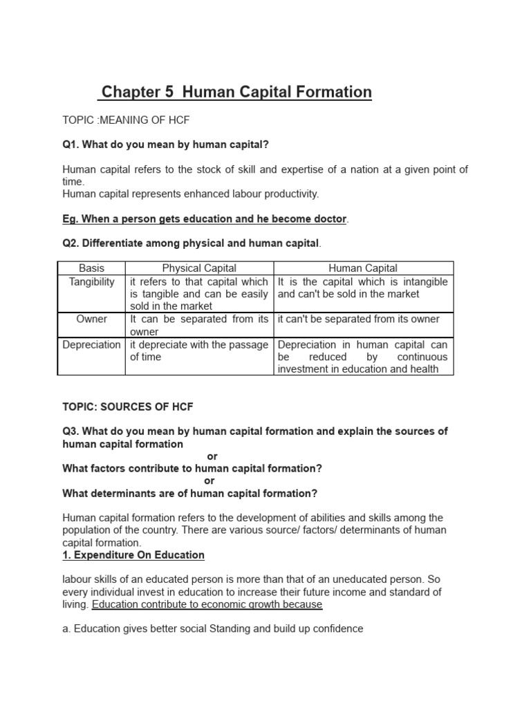 Human Capital | PDF | Cost Of Living | Human Capital