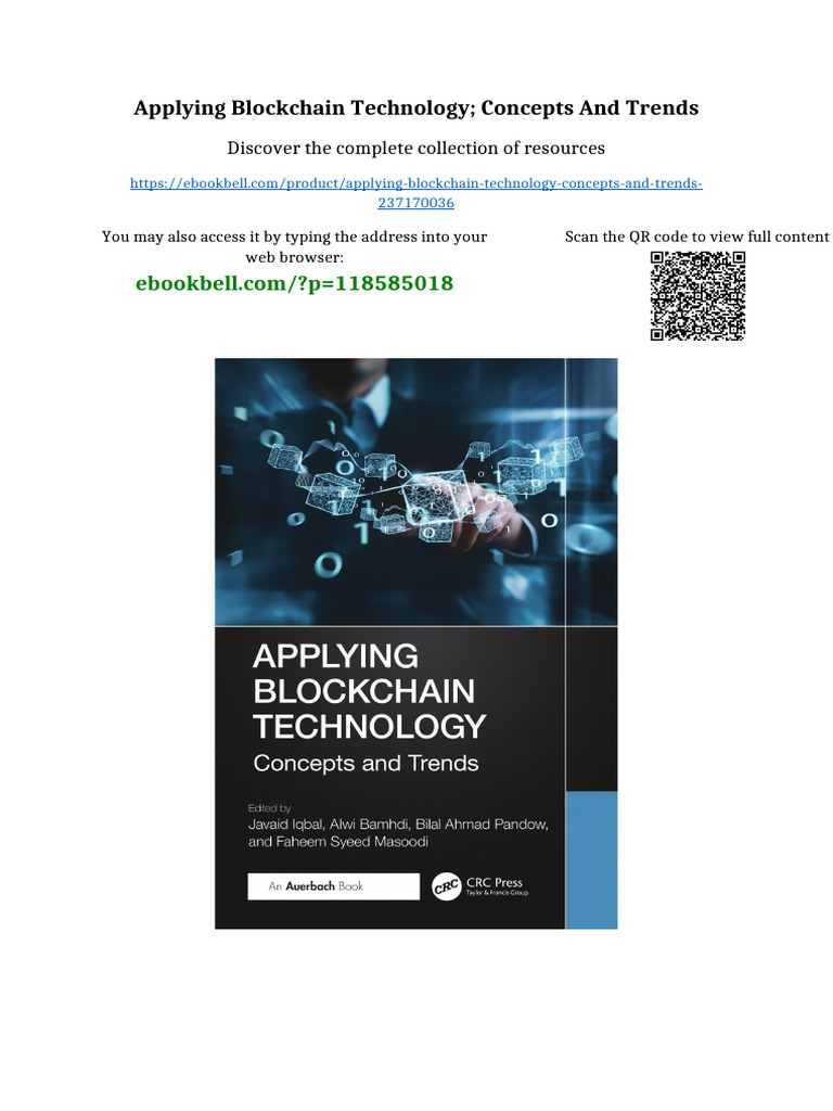 Applying Blockchain Technology Concepts and Trends Full | PDF | Physics ...