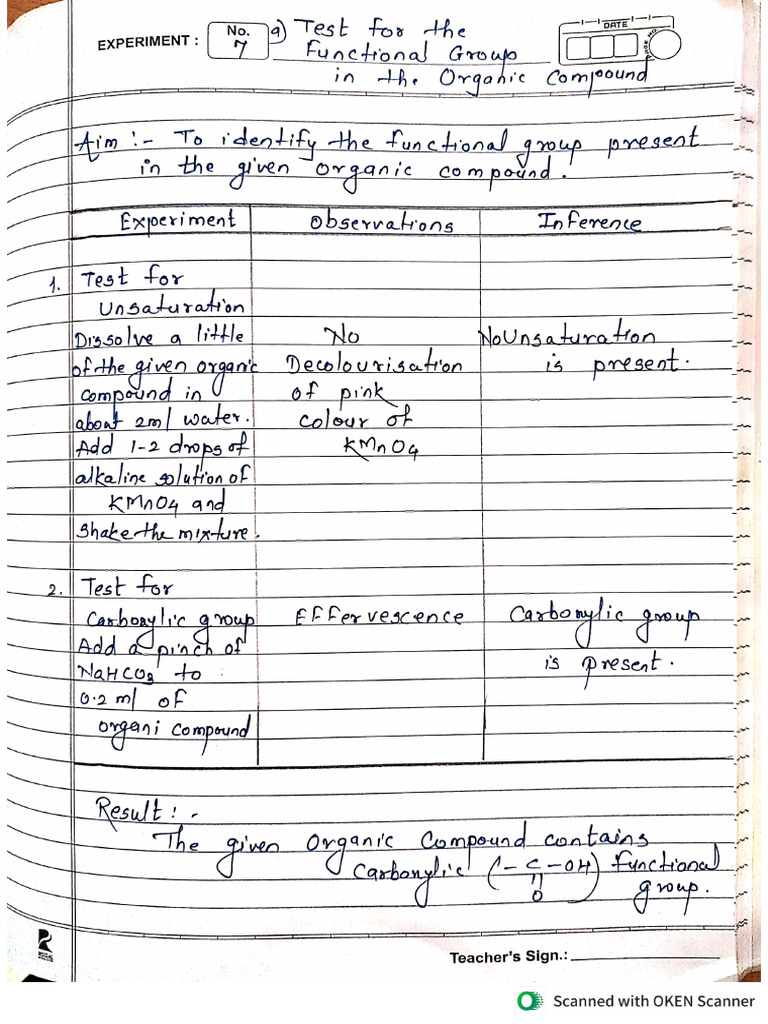 Chem Practical 7 To 10 | PDF