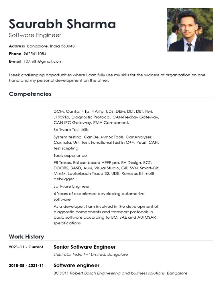 Saurabh - CV 2 2 1 | PDF | Computing | Computer Engineering