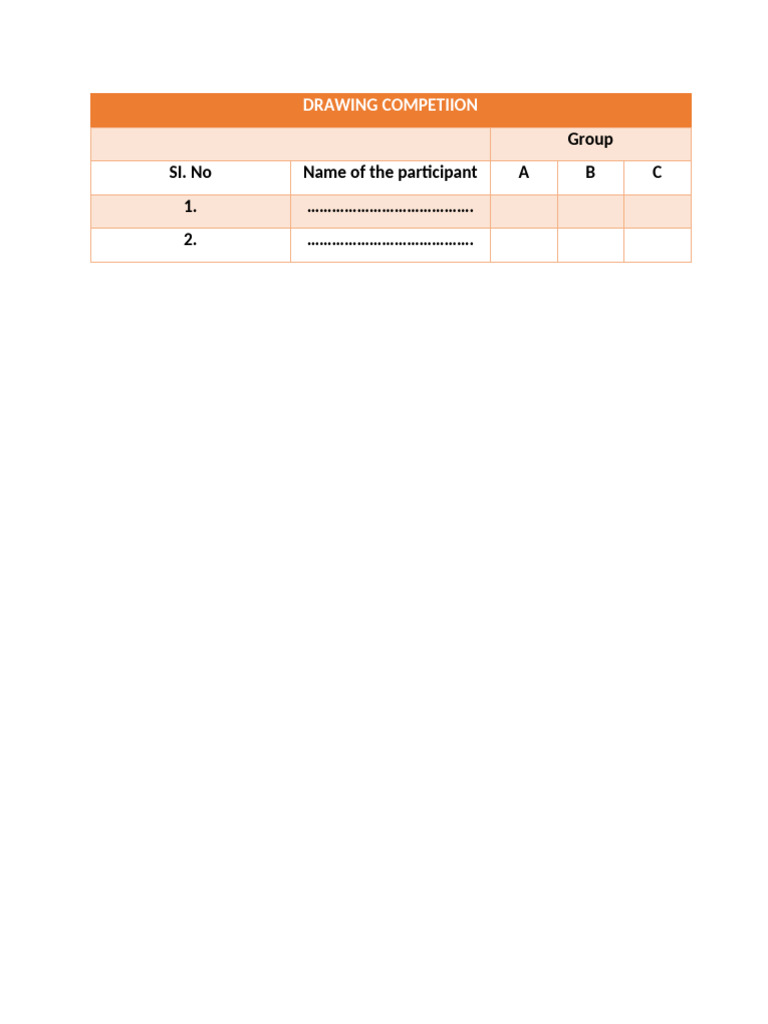 Drawing Competiion | PDF