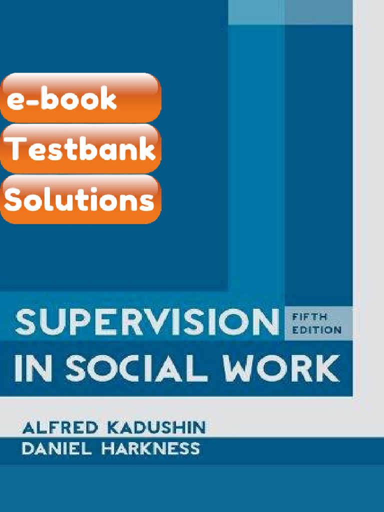 Testbank - Supervision in Social Work | PDF | Services (Economics)