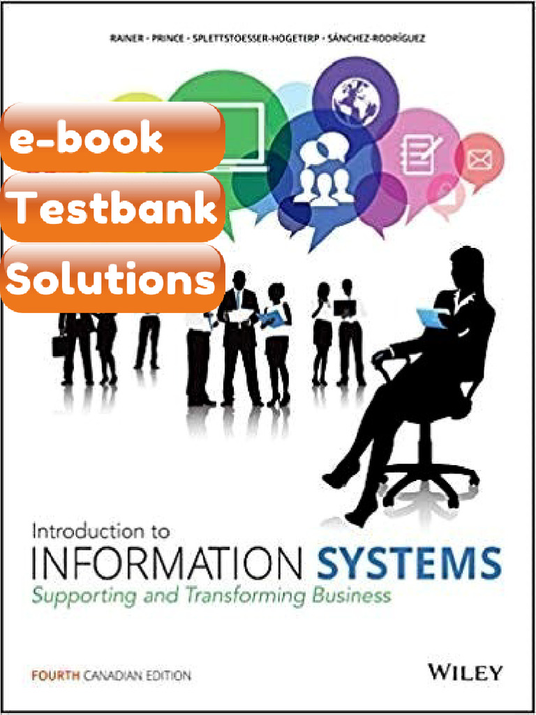 Testbank - Introduction To Information Systems 4th Canadian Edition ...