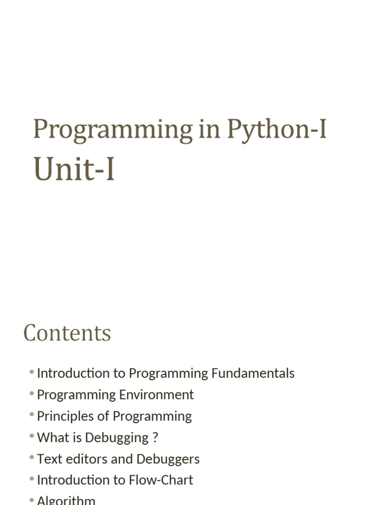 Unit1 PP-1 | PDF | Integrated Development Environment | Object Oriented ...