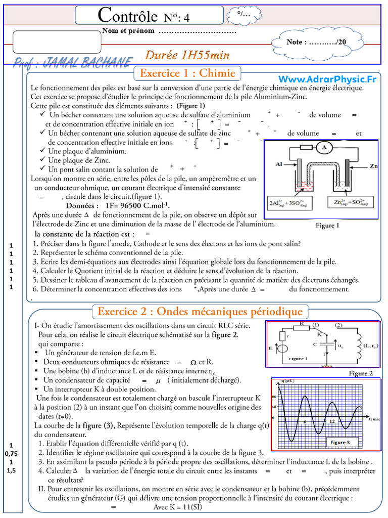 Devoir - 1 $ 8 S2 SPC 2BAC | PDF