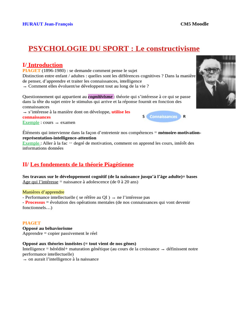 5) Le Constructivisme en Psychologie Clinique | PDF | Apprentissage ...