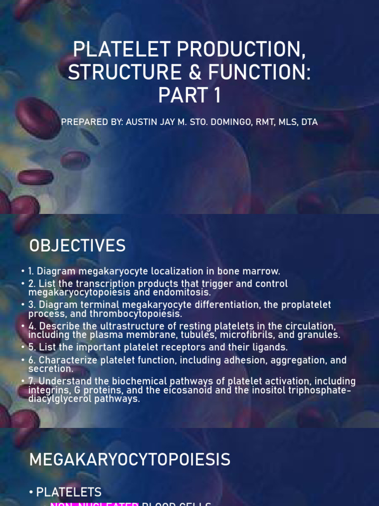 Platelet Function and Formation | PDF | Platelet | Coagulation