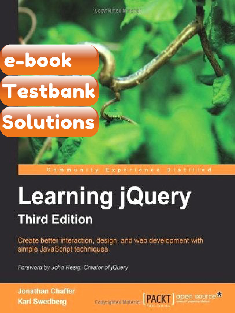 Testbank - Learning JQuery Third Edition | PDF | Subscription Business ...