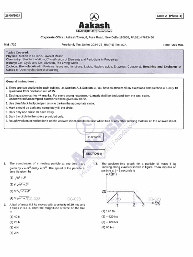 Rm Ft 02 p1 Code a Qp | PDF